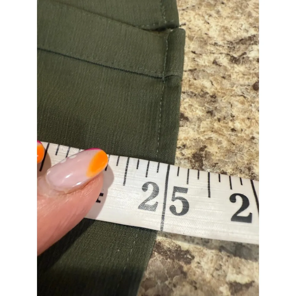 IZ BYER Olive Green Button Down Shirt Women's Small - Image 6