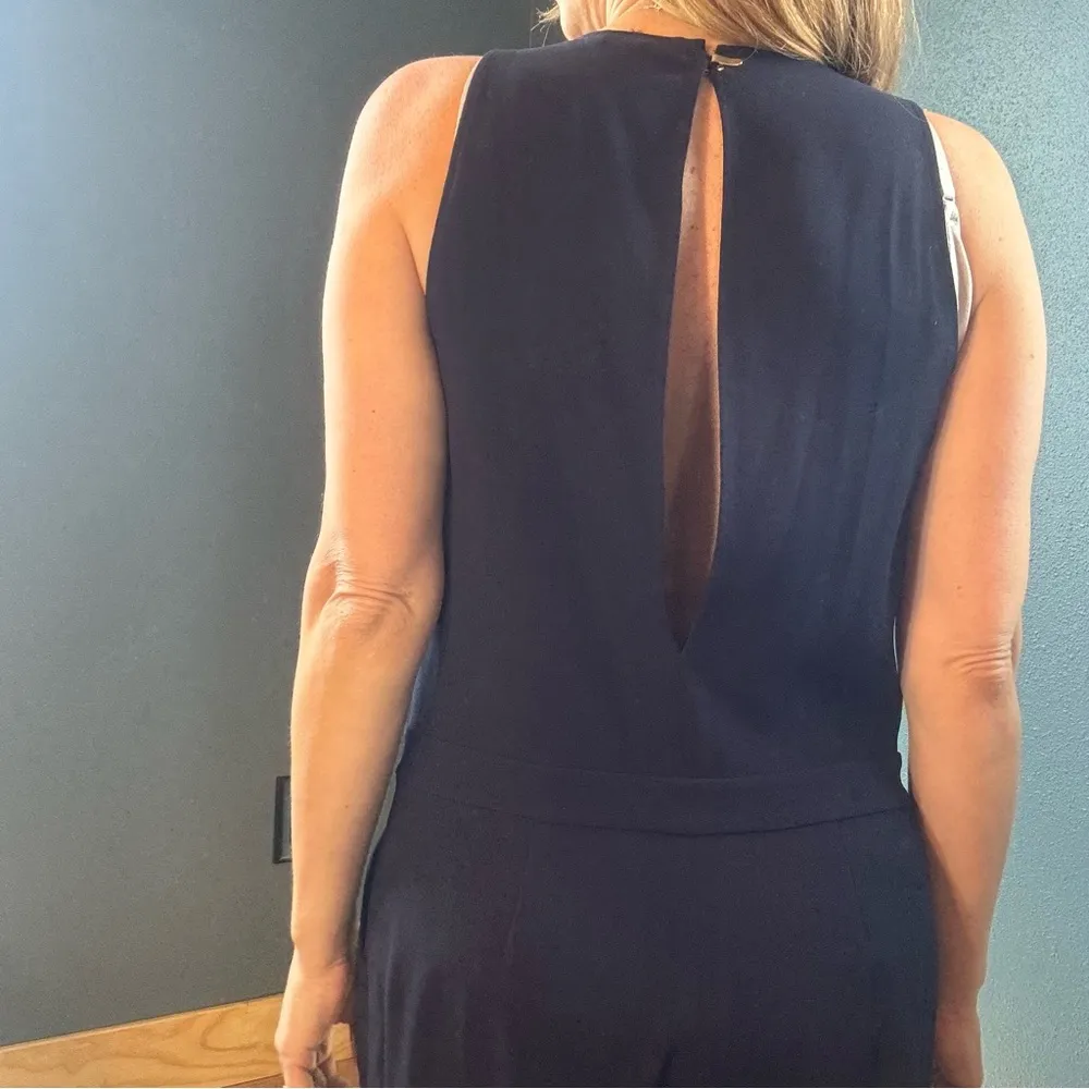 Babaton Navy Blue Tailored Sleeveless Jumpsuit size 8 - Image 11