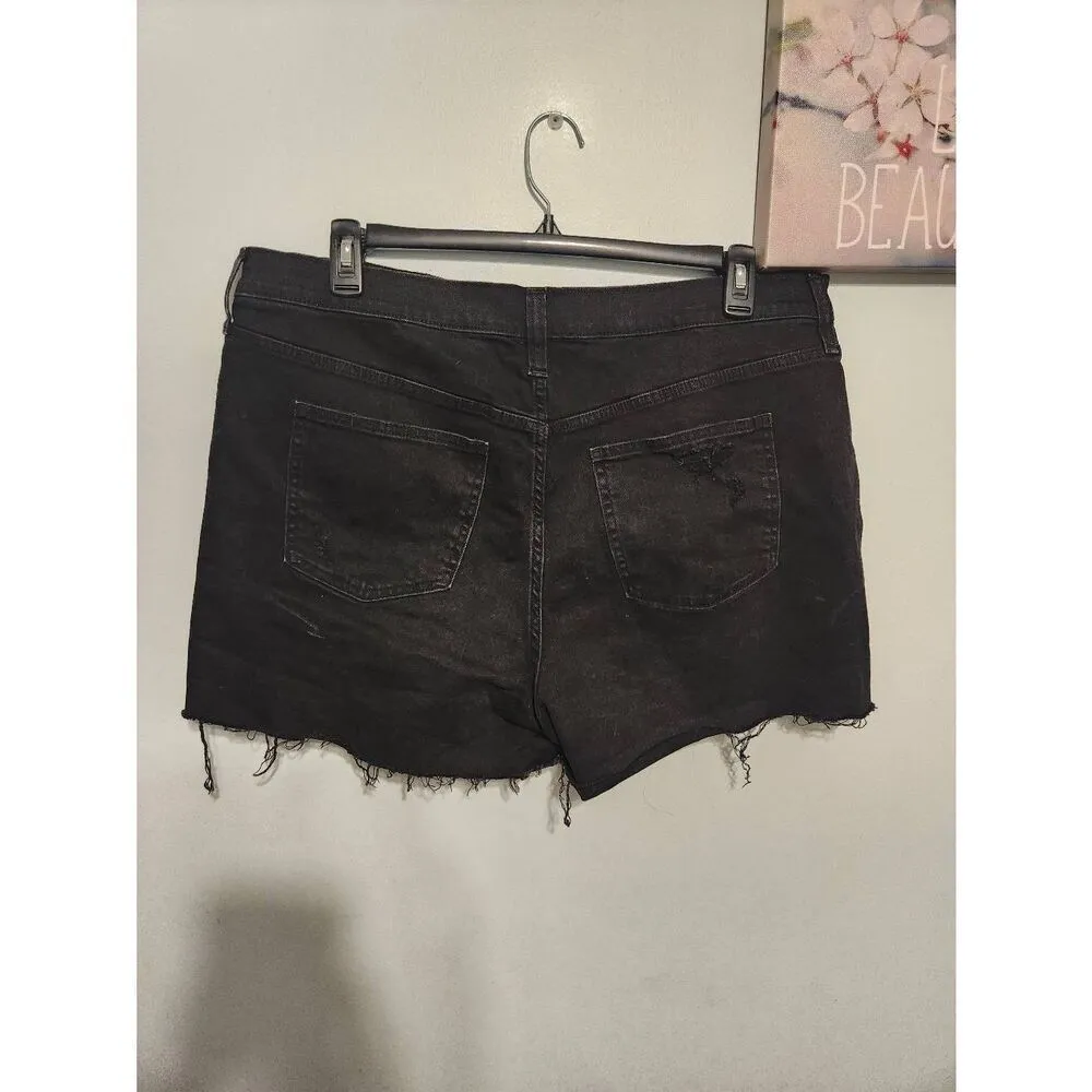 Gap Denim Size 35 20 R Black 4" High Rise Jean Shorts - Image 2