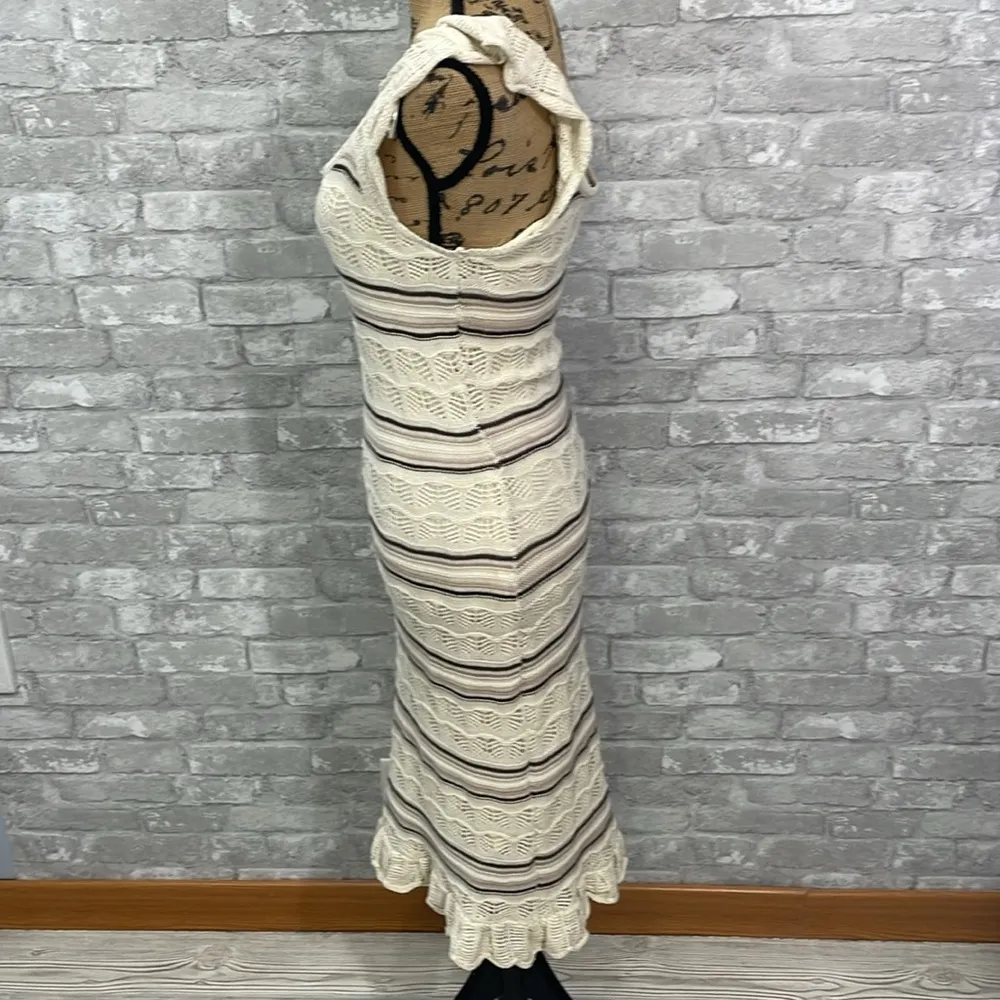 Freshman 1996 Striped Sweater Dress Black - Image 3