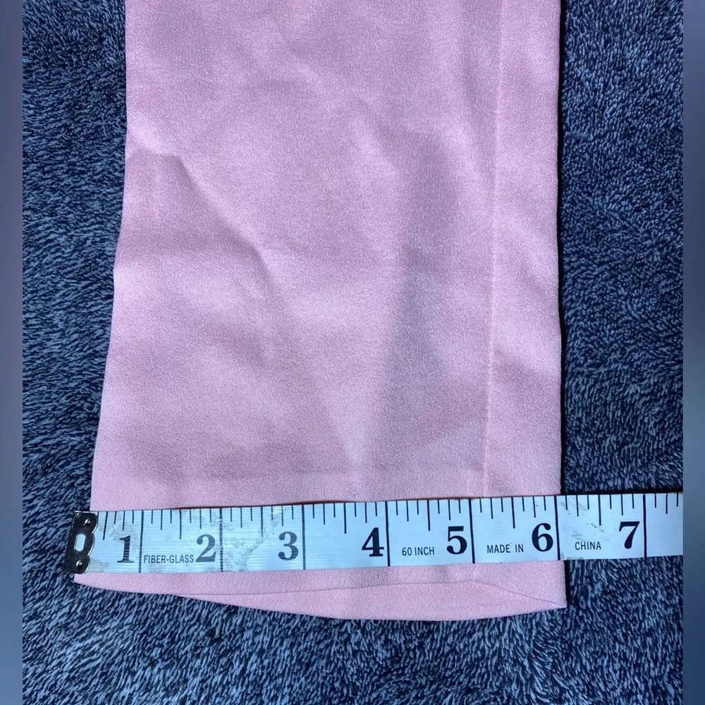 $395 NWT NBD Blush Pink 100% Polyester Trousers With Belted Waist‎ ( XS ) - Image 3