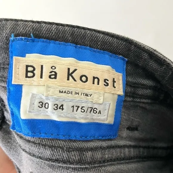 Acne Studios Climb Skinny Jeans Used Black Women’s Size 30 Raw Hem Faded Look - Image 13