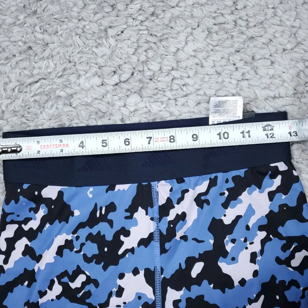 Adidas Techfit Camo 7/8 Leggings Silver Dawn Blue Fusion Women's Size Small - Image 7