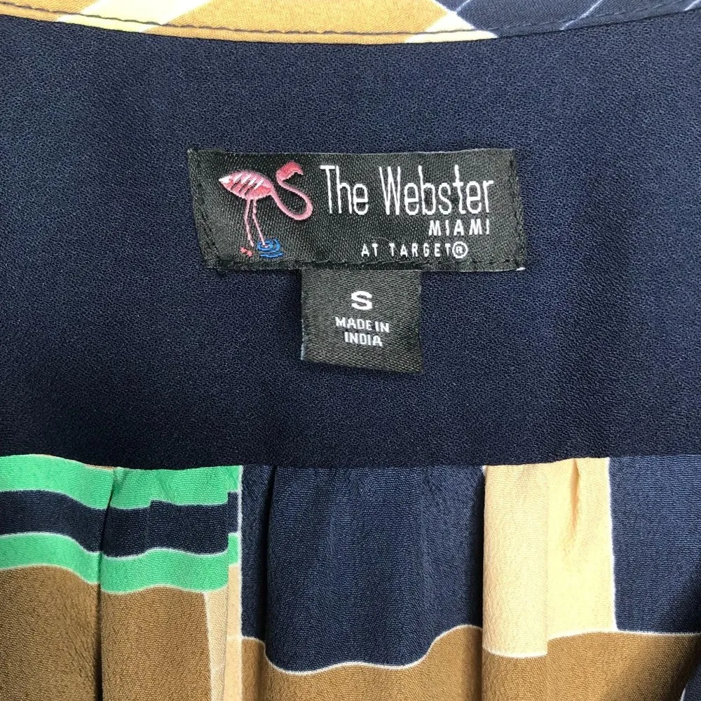 The Webster Miami at Target V-neck Midi Retro Geometric Print Dress Women's Sm - Image 5