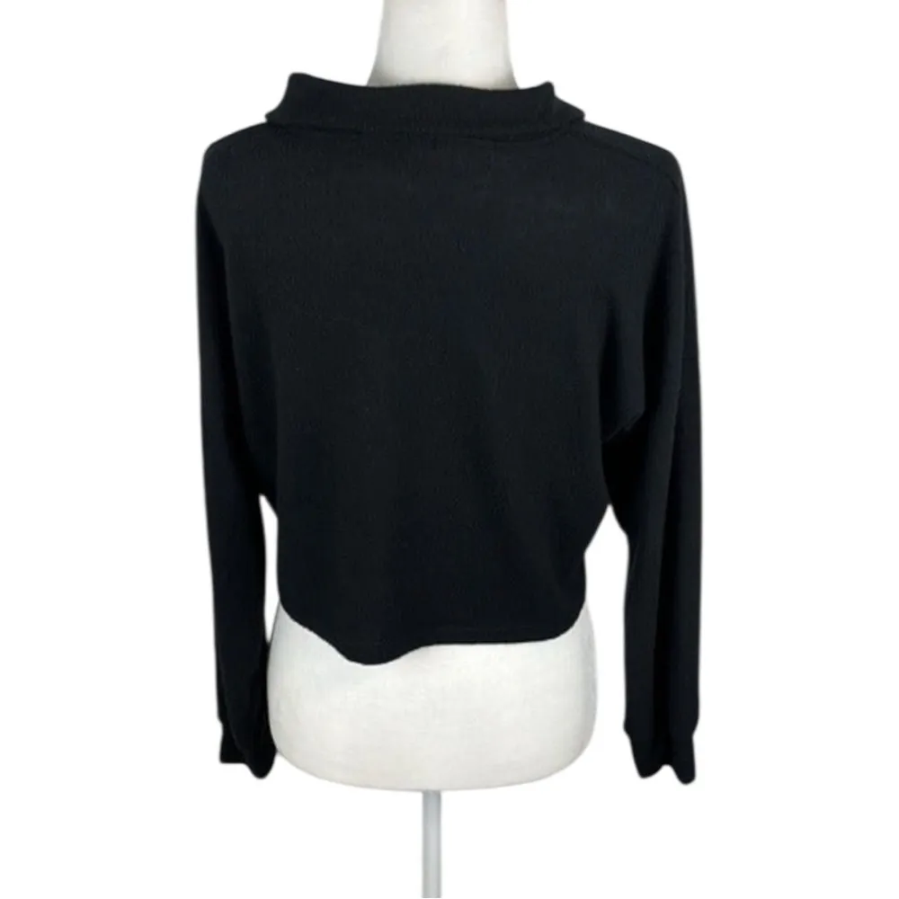 Caution To The Wind Black Cropped Top Size Medium - Image 4