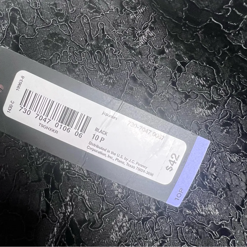 NWT Worthington Petite Black Lace Knee Length Pencil Skirt Size 10P - Image 9