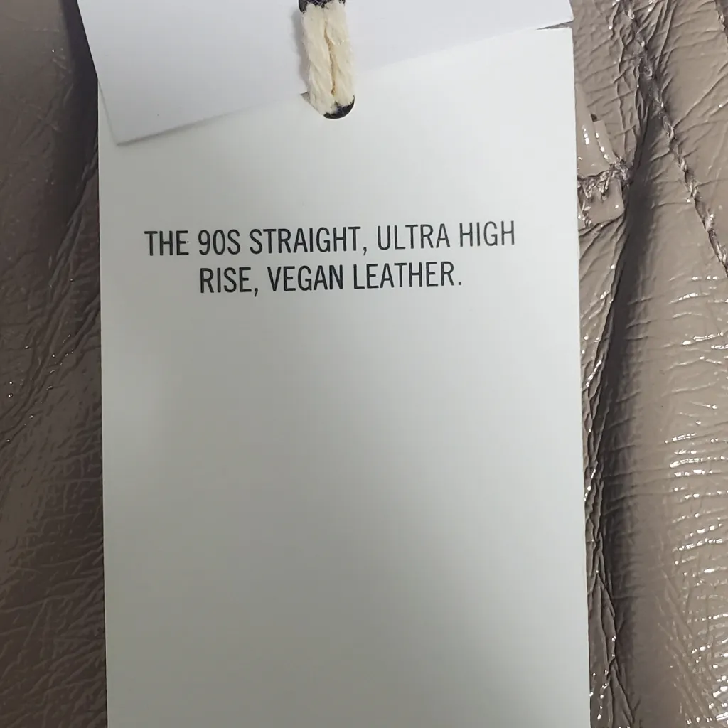 Abercrombie & Fitch Curve Love Patent‎ Leather ‘90s Straight Pants 33/16 - Image 8