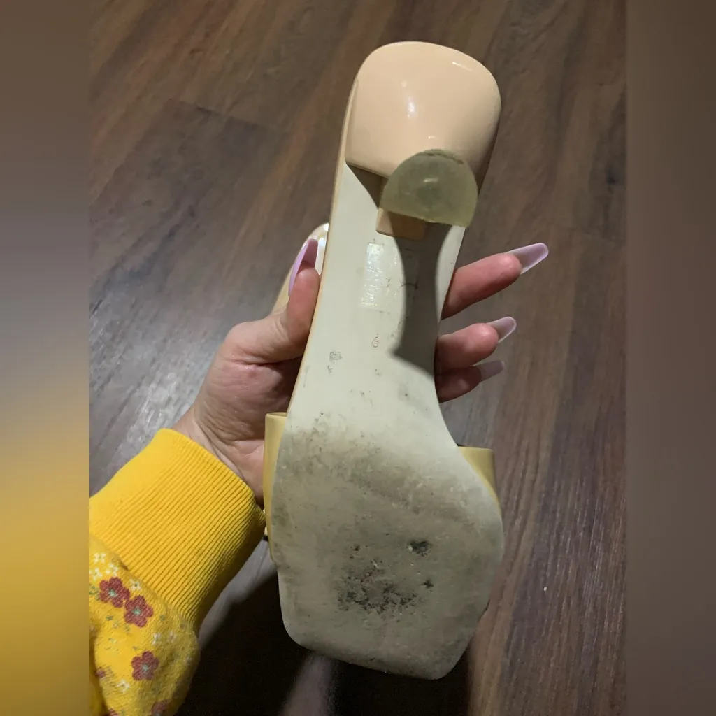 Jeffrey campbell mr.big patent leather tan heels revolve fall classic casual $99 - Image 4