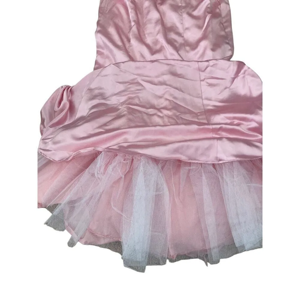 Kiss Kiss Formal Corset Style Jeweled Prom Dress Ball Gown Dance Pink Size 8 - Image 10