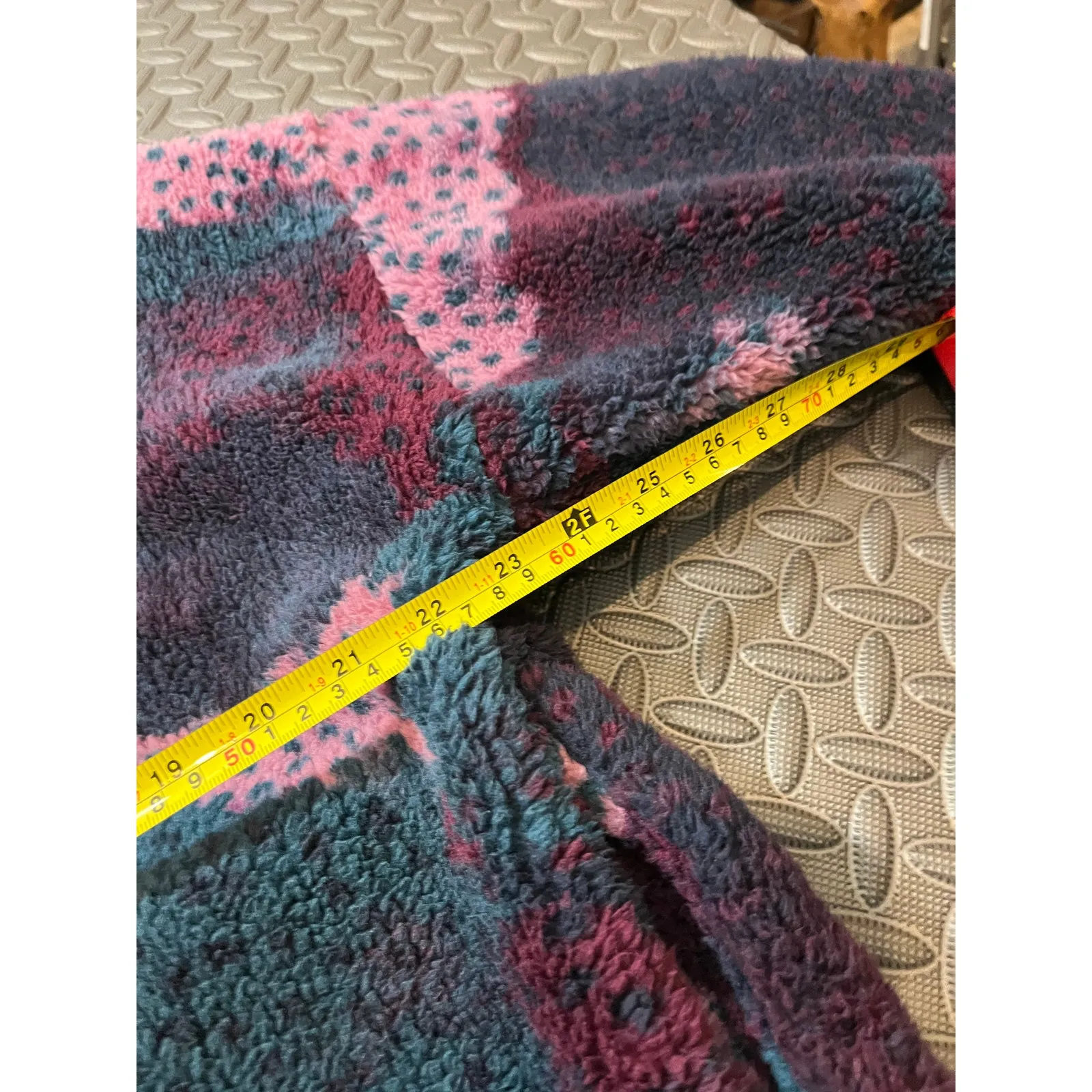 Peloton Sherpa Pink Zip Teddy Fleece‎ Womens Multicolor Jacket Fuzzy Size XL - Image 4