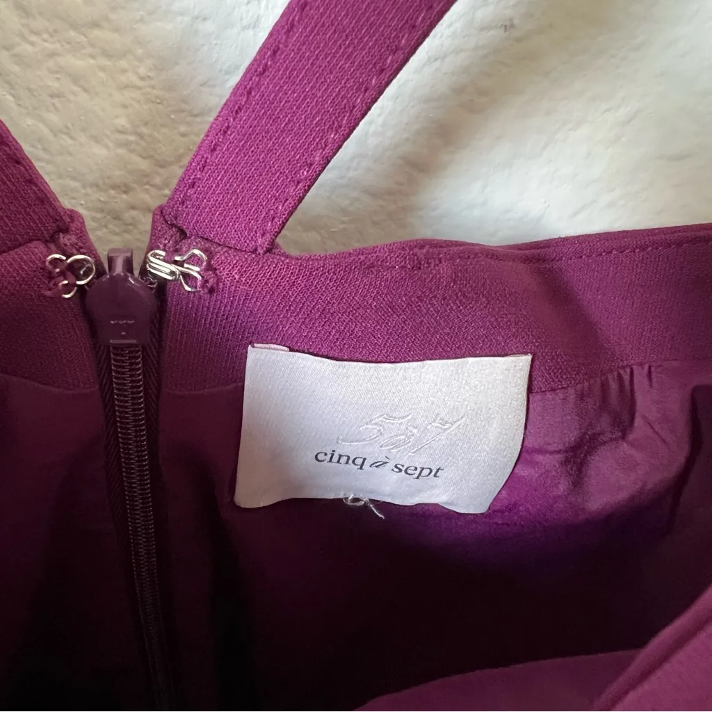Cinq A Sept Ara Midi Dress in Raspberry Purple Size 0 - Image 5
