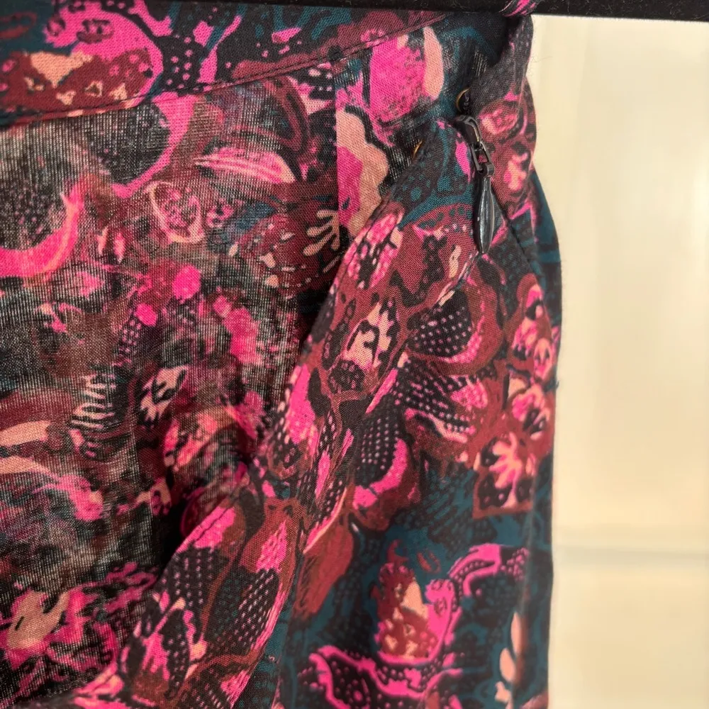 ULLA JOHNSON Amalia Midnight Floral Midi Skirt‎ Tiered Ruffle Pink Navy Size 2 - Image 12