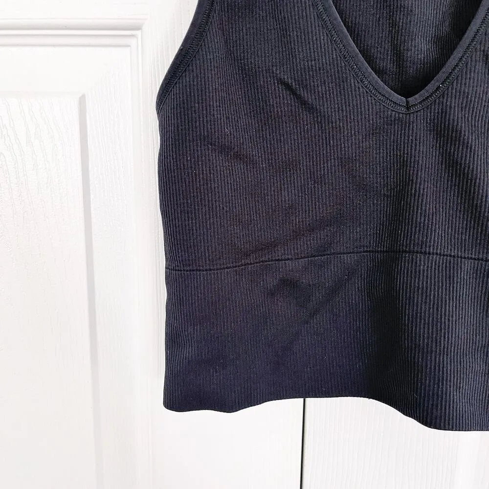 Athleta Black Aurora Seamless Crop Rib Tank - Image 2