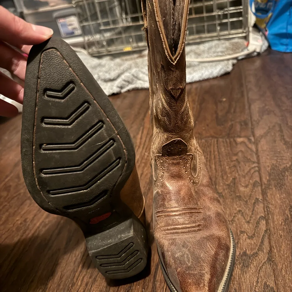 Justin Boots Rich Brown Leather Boots - Image 6