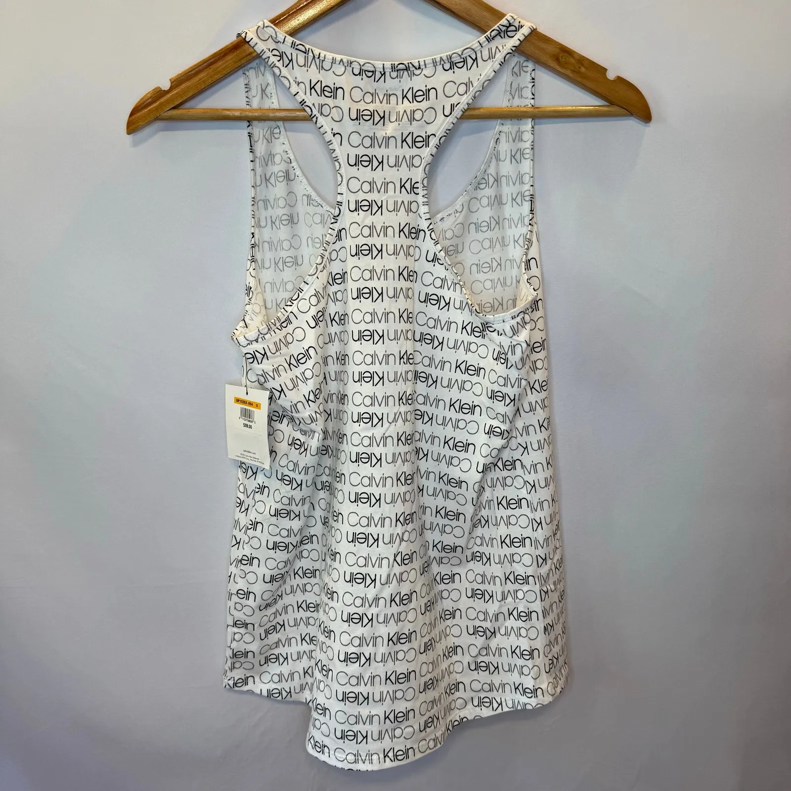Calvin Klein Sleep Tank S Womens Printed Racerback Lightweight Scoop Neck Comfy - Image 2