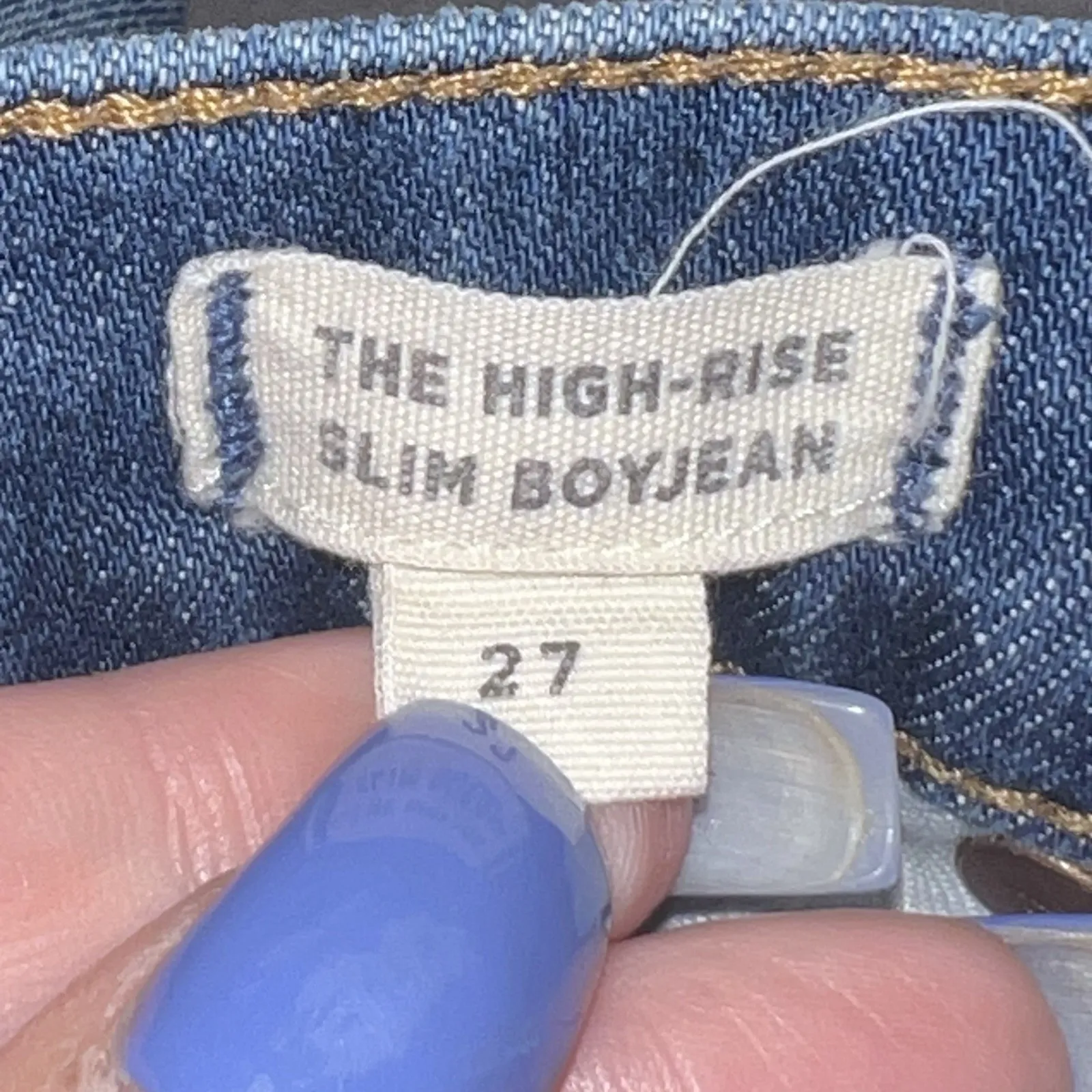 Madewell Jeans Women's Size 27 The High Rise Slim Boyjean Medium‎ Wash G7199 - Image 9