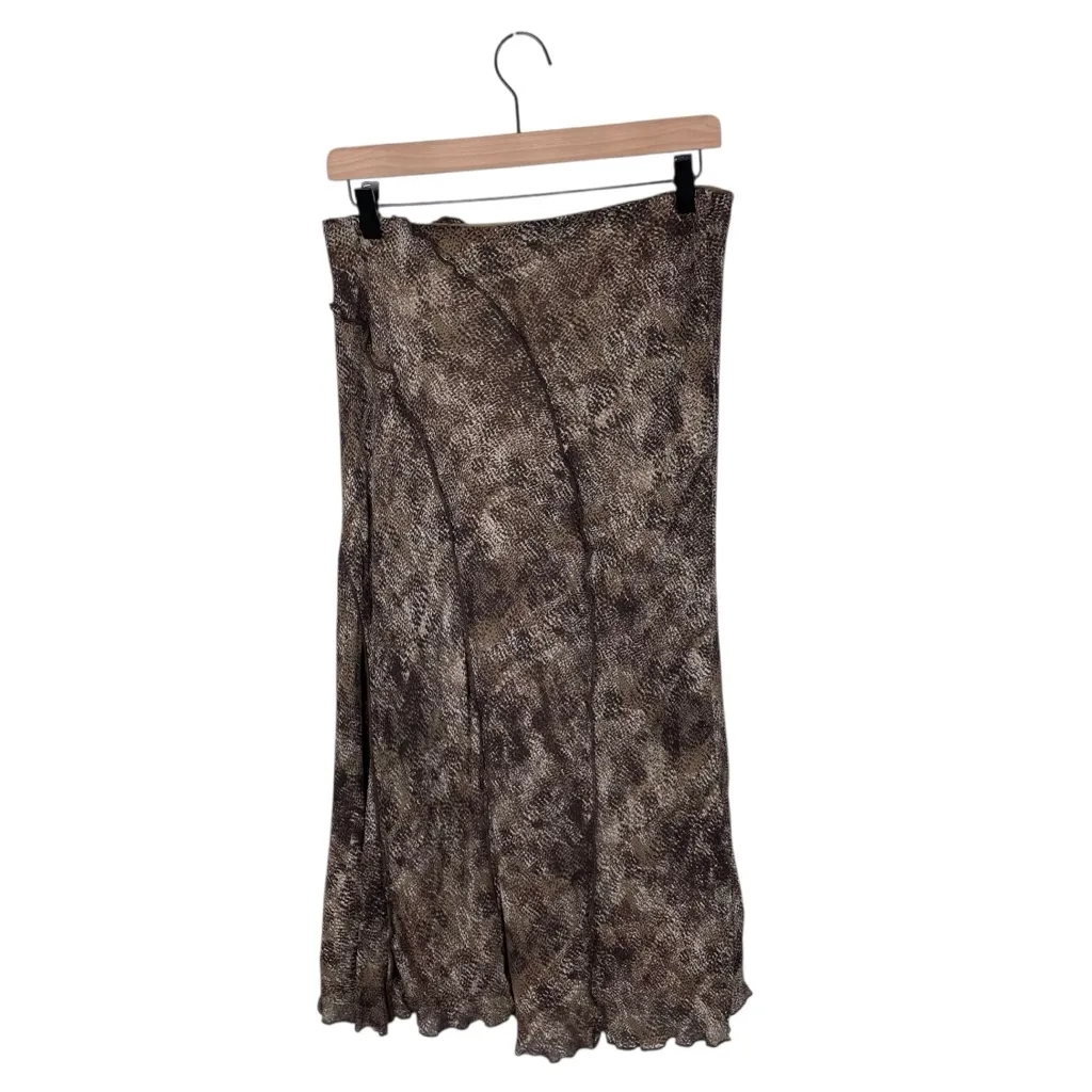 Vintage 90s Y2K Style & Co Midi Slip Skirt Ruffled Size 8 Petite Fairy Grunge - Image 2