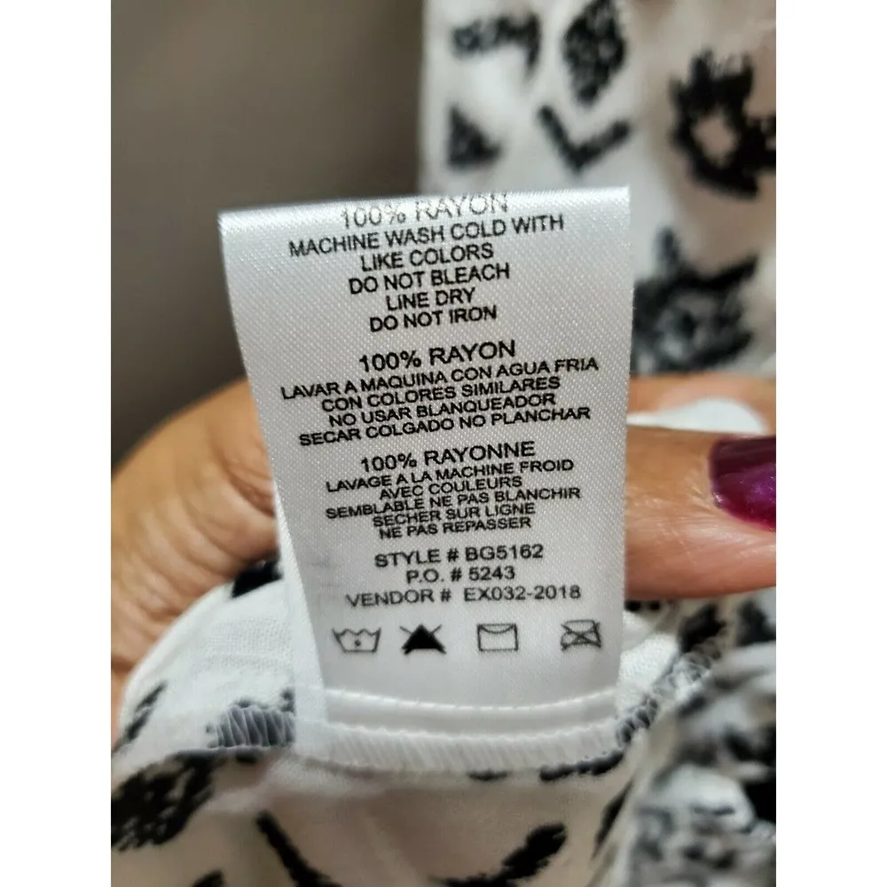 Body Glove Women's White 100% Rayon Scoop Neck Half Sleeve Knee Length Dress XL - Image 11