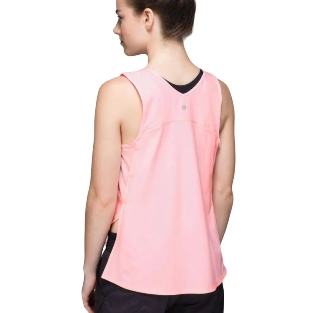 Lululemon Athletica Run Split Singlet Tank Top Size 6 Bleached Coral - Image 5