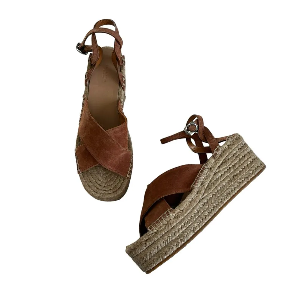Rag & Bone Hera Brown Espadrille Jute Platform Wedge Sandals Women’s Size 10 - Image 8