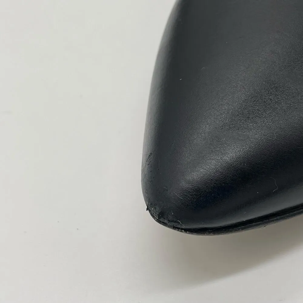 Vince Nina Leather D'Orsay Flats - Black - 11M - Image 3