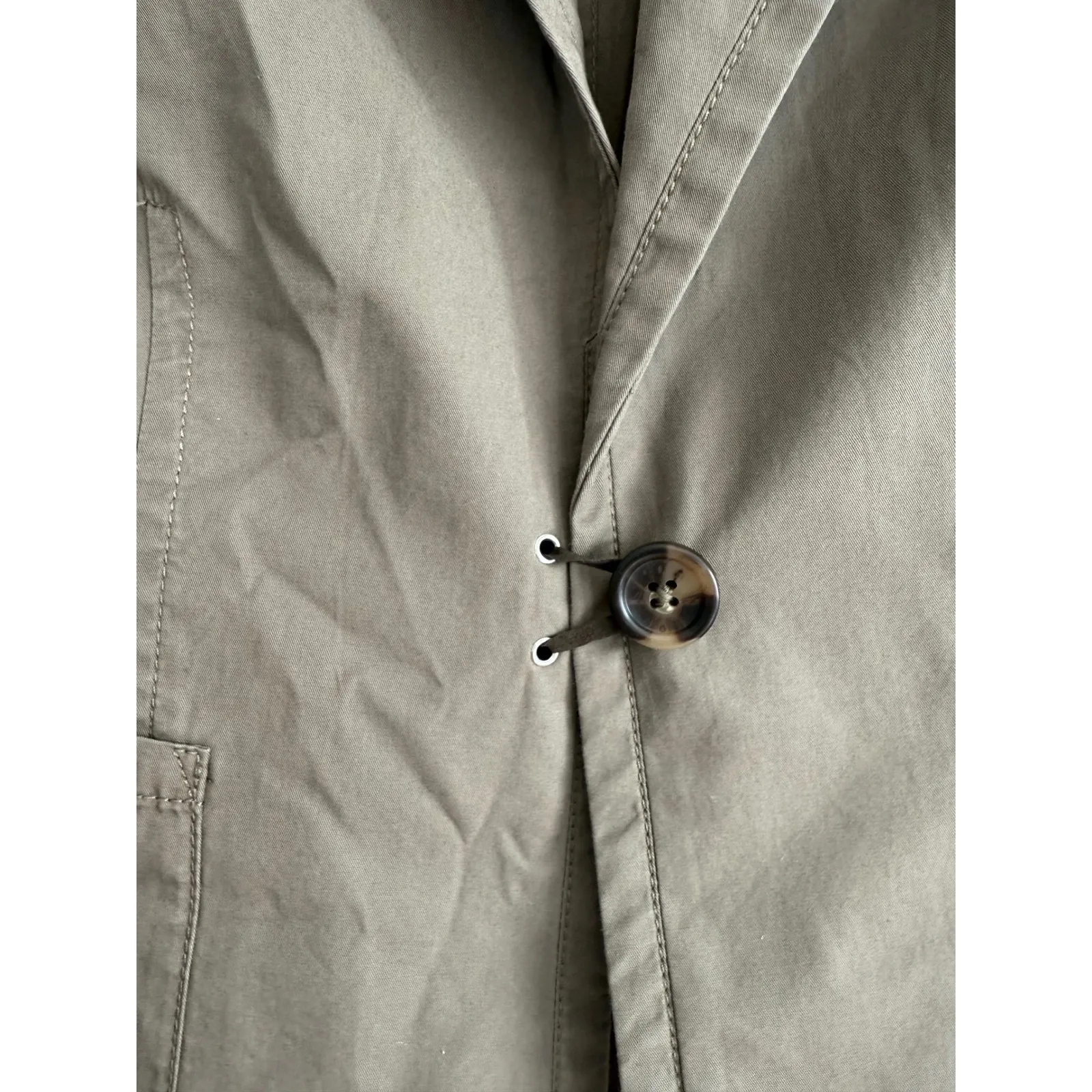 Banana‎ Republic Women's Khaki Cotton Blazer Jacket Size 8 Utility Layering - Image 3