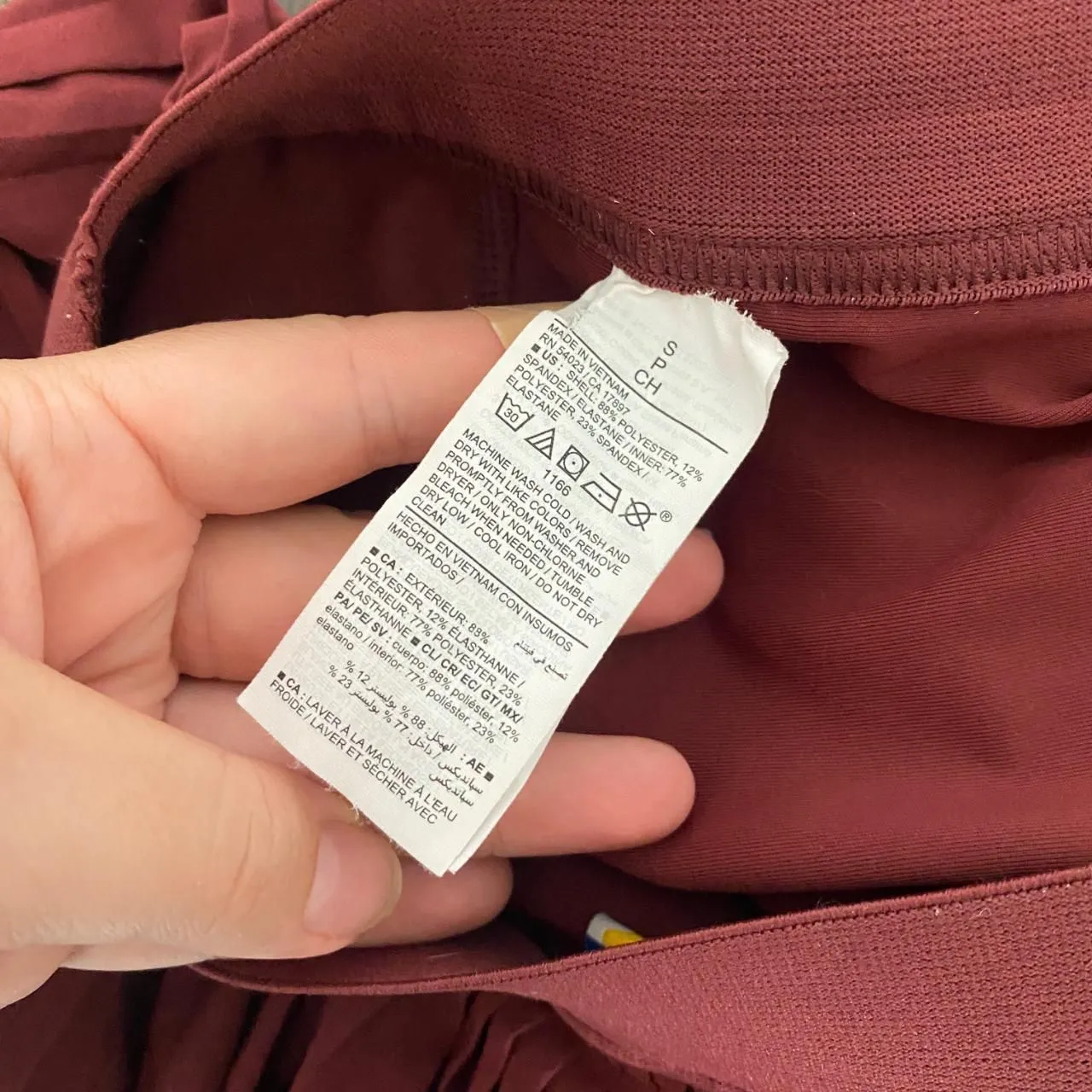 Burgundy Dark Berry Red Athleisure Pleated Mini Tennis Skirt Skort Size S - Image 6