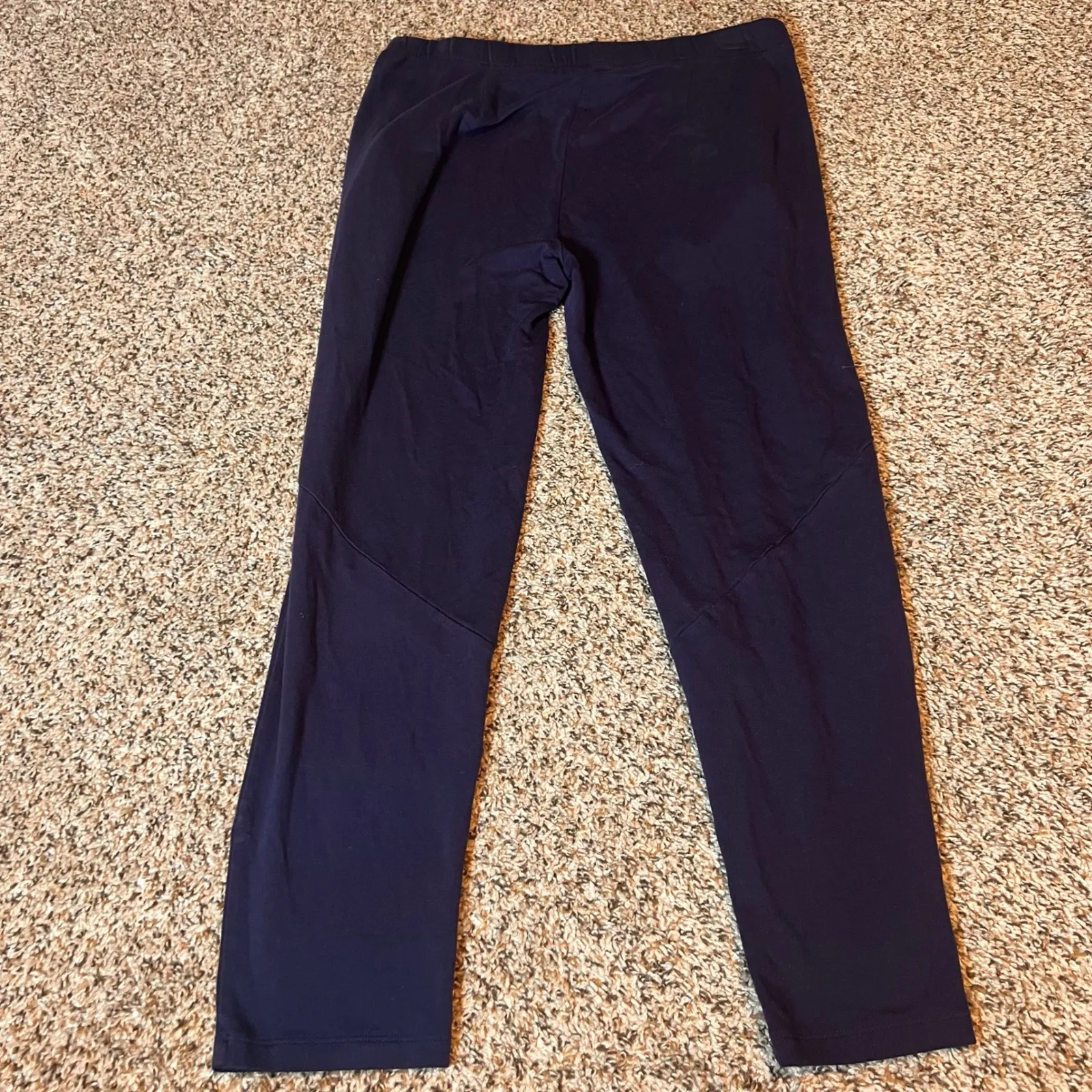 Eileen Fisher Women's XS Navy Blue Knit Pants Side Zip Pockets‎ Stretch - Image 8