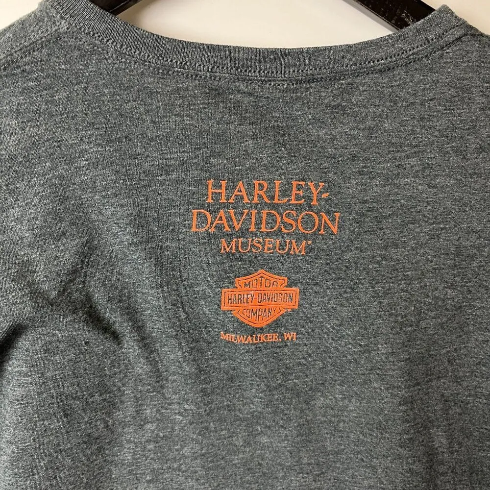 Harley Davidson Motorcycles T Shirt Womens Gray Medium M Graphic Tee Cotton Top - Image 6