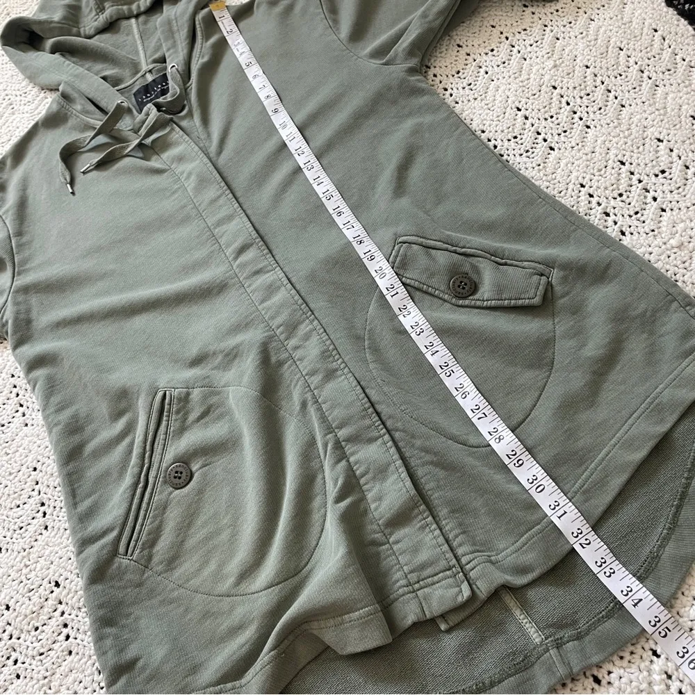 Sanctuary Cotton French Terry Hooded Oversized Shacket Jacket Green (Large) - Image 6