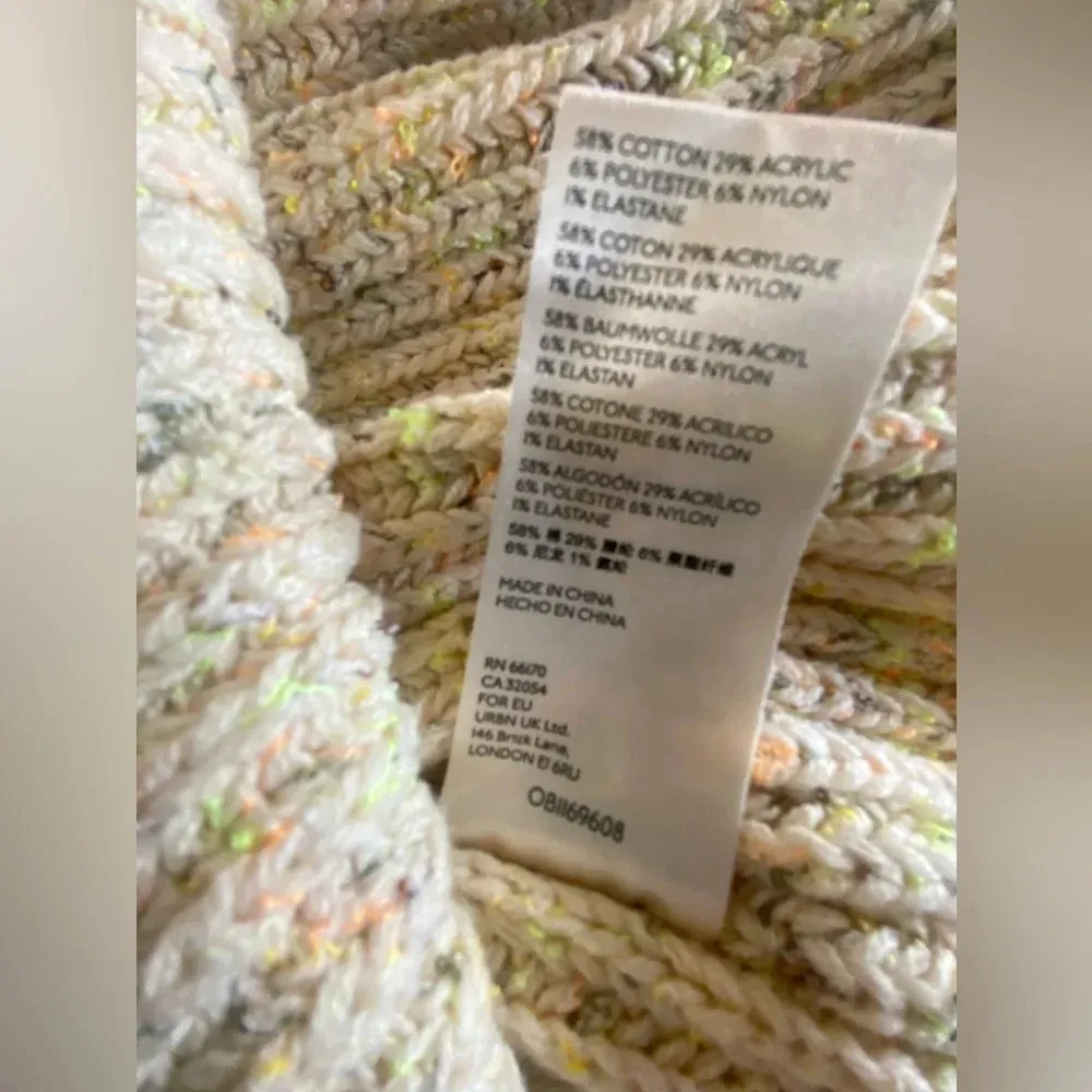 FREE PEOPLE Leo Tunic Sweater XS $168 Retail Oversized Yellow Multicolored‎ NWOT - Image 10