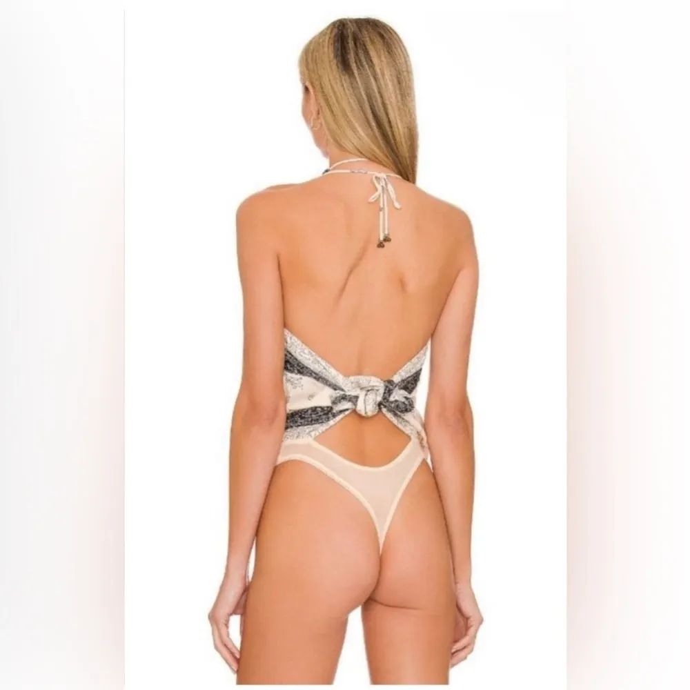 Free People 1 Thing Paisley Print Bodysuit Bandana - Image 2