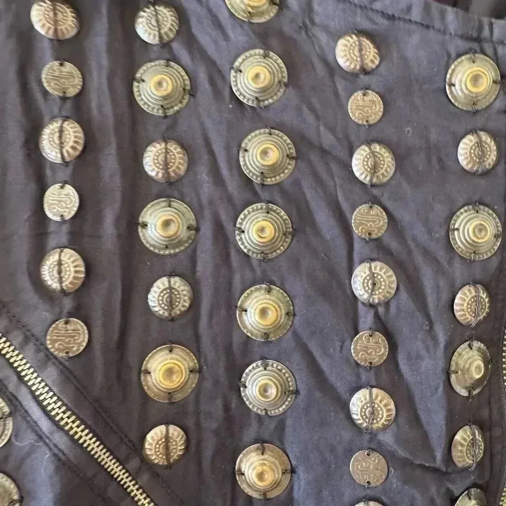 Free People Bohemian Retro Vintage Inspired Rare Corrie Coin Jacket SZ S - Image 12