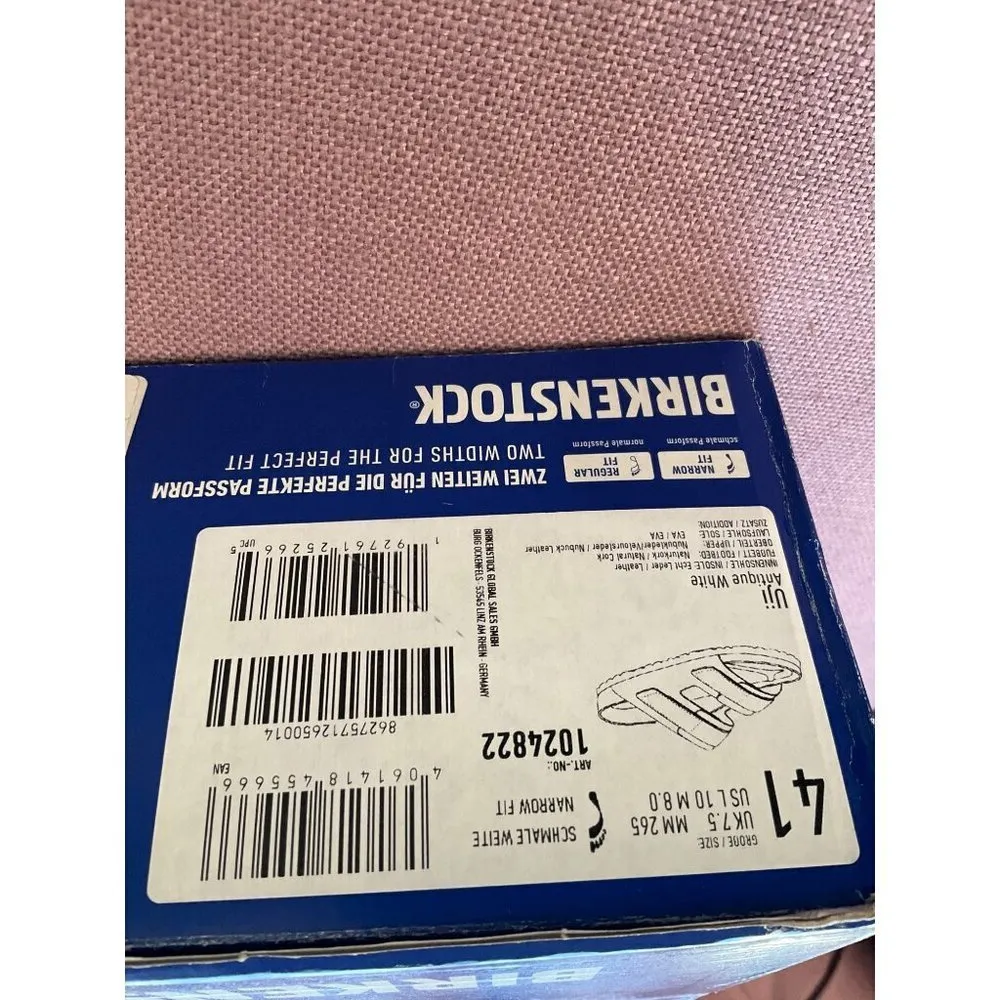 Birkenstock Uji Sandal in Antique White 41 10 Women Nubuck Suede Leather slides - Image 11