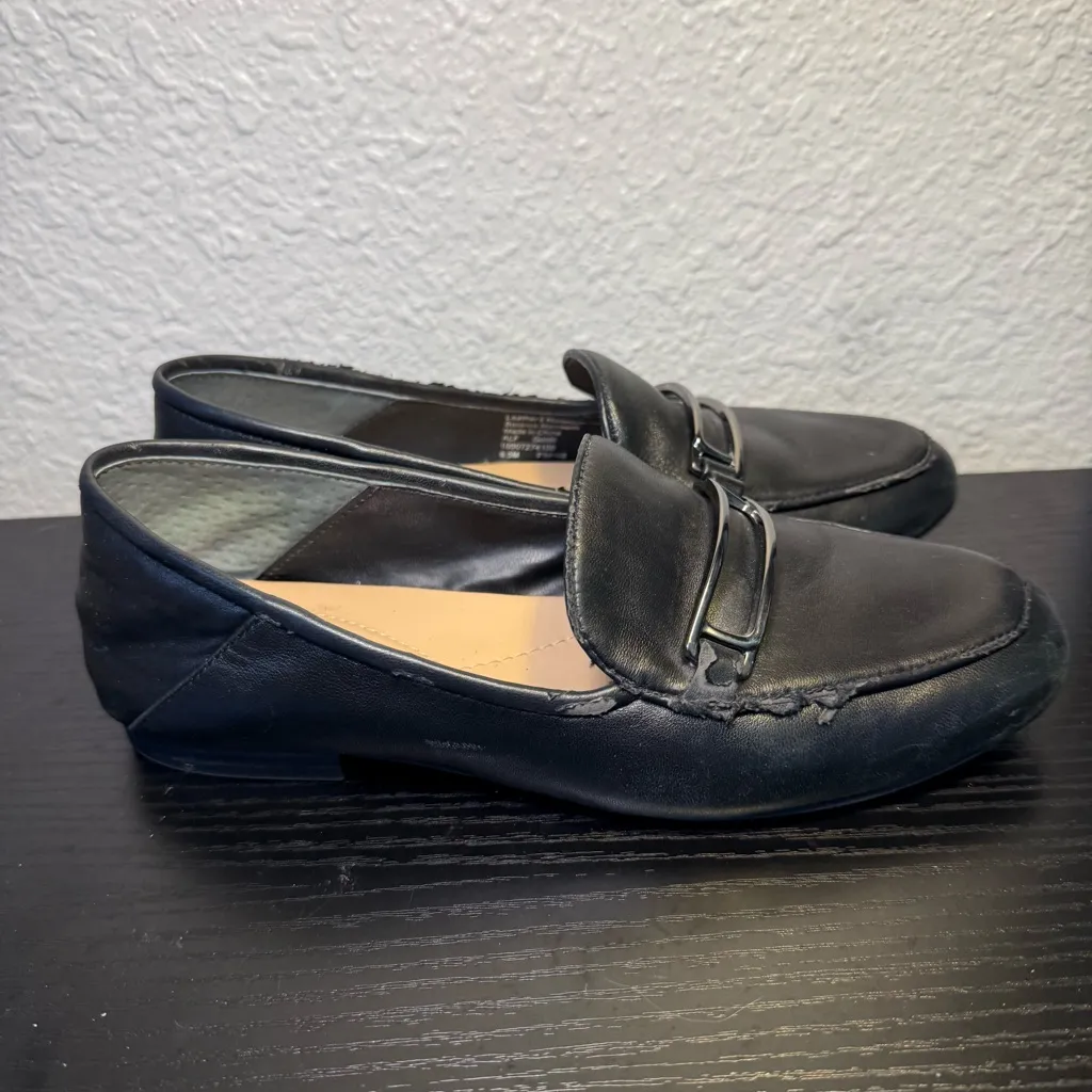 Alfani Women's Black Leather Goldii Step 'N Flex Back Loafers Women’s 6.5 Office - Image 6