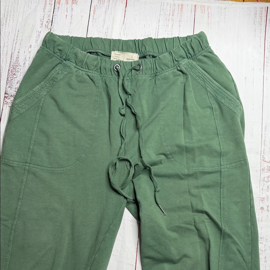 Saturday Sunday Casual Olive Jogger Pants for Women Size S Green - Image 4