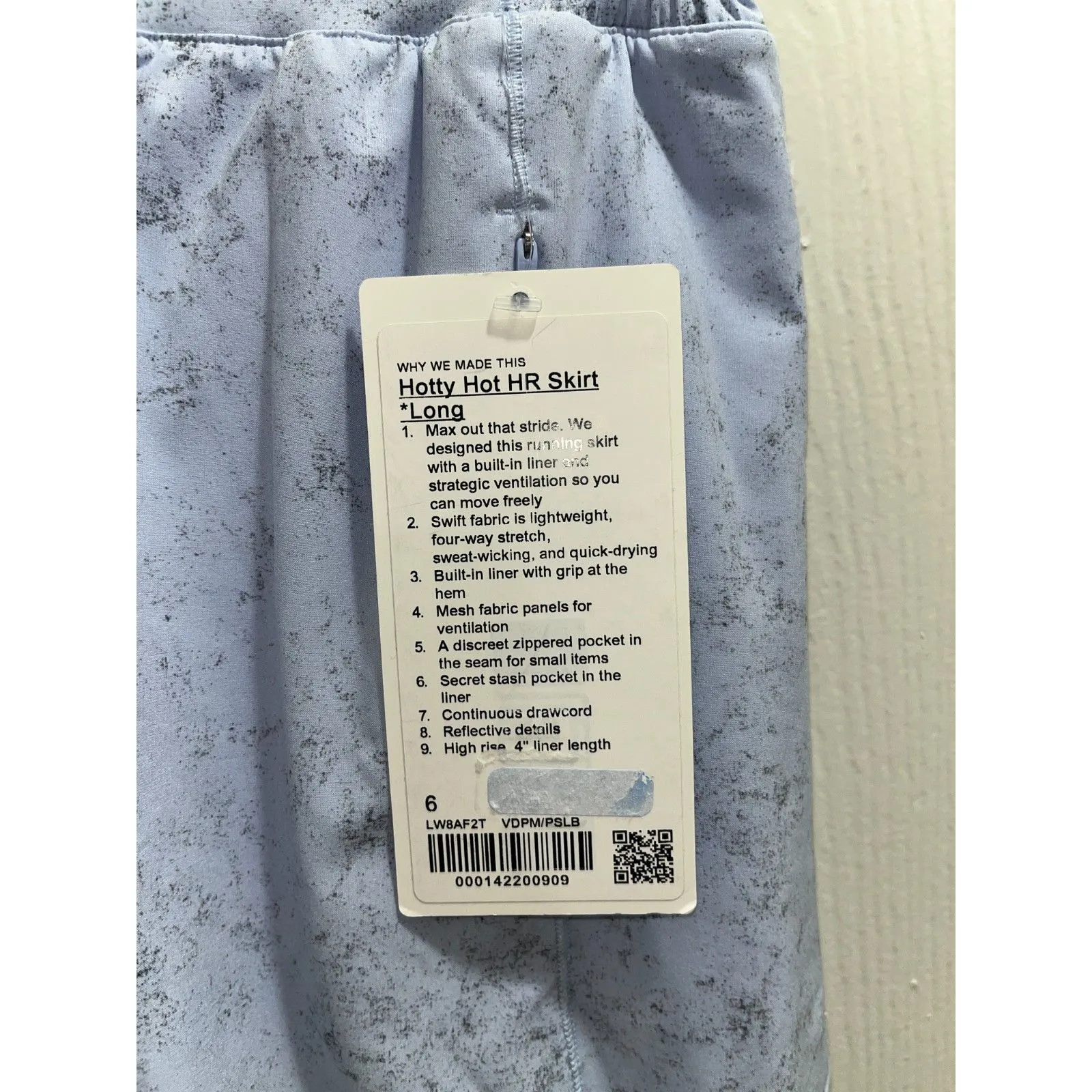 Lululemon Hotty Hot HR Skirt Long Size 6 Women's Lightweight Athletic NWT - Image 9