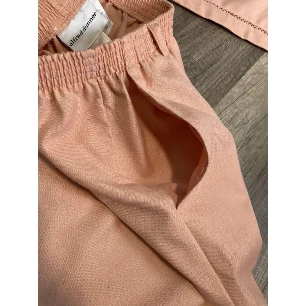 Vtg Alfred Dunner Women’s 2 Piece Set 10 Top And Skirt Pink Embroidered Floral - Image 6