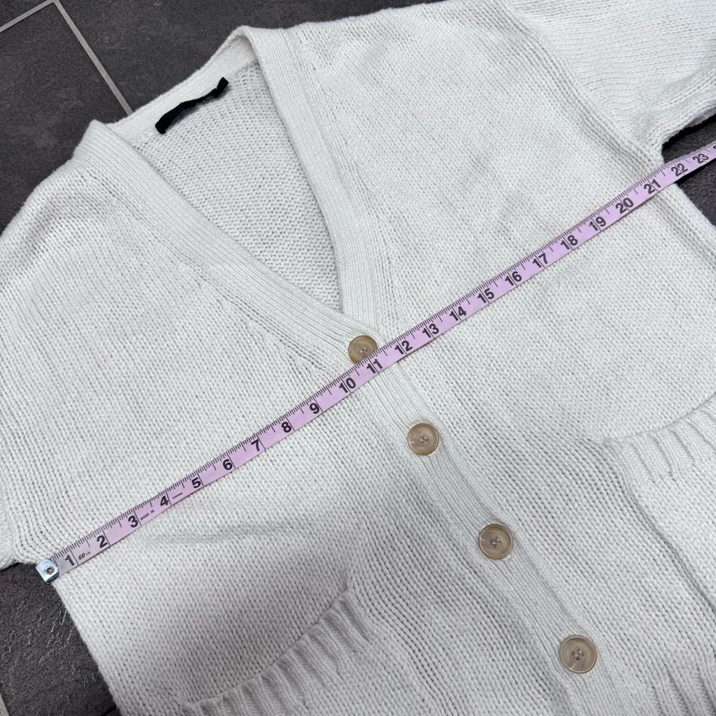 Jenni Kayne Cody Long Sleeve Button Front Knit Cardigan Sweater Cream XL - Image 11