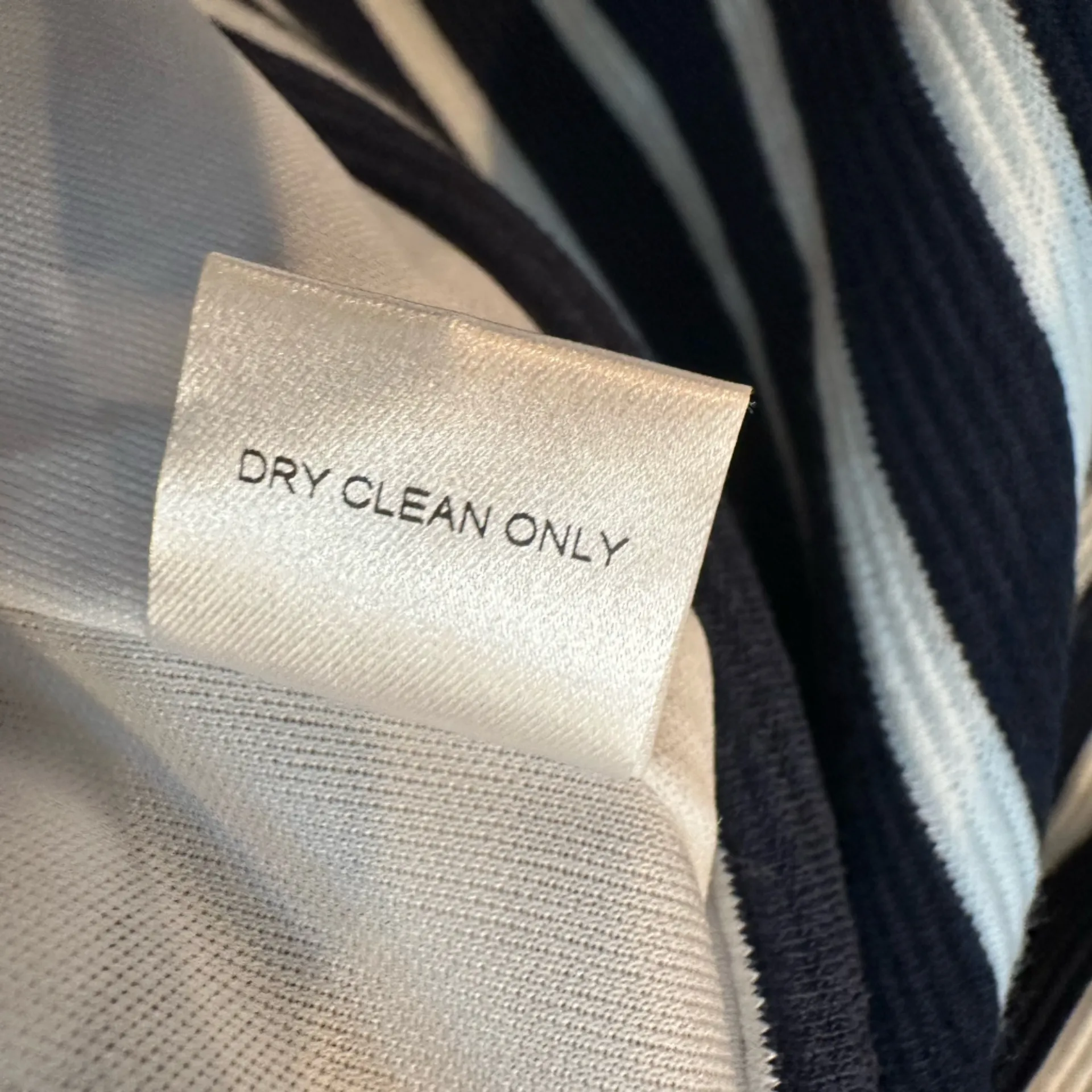 Elizabeth McKay Dark Navy Stipe Nautical Preppy Retro Mini Dress Size 2 XS White - Image 10