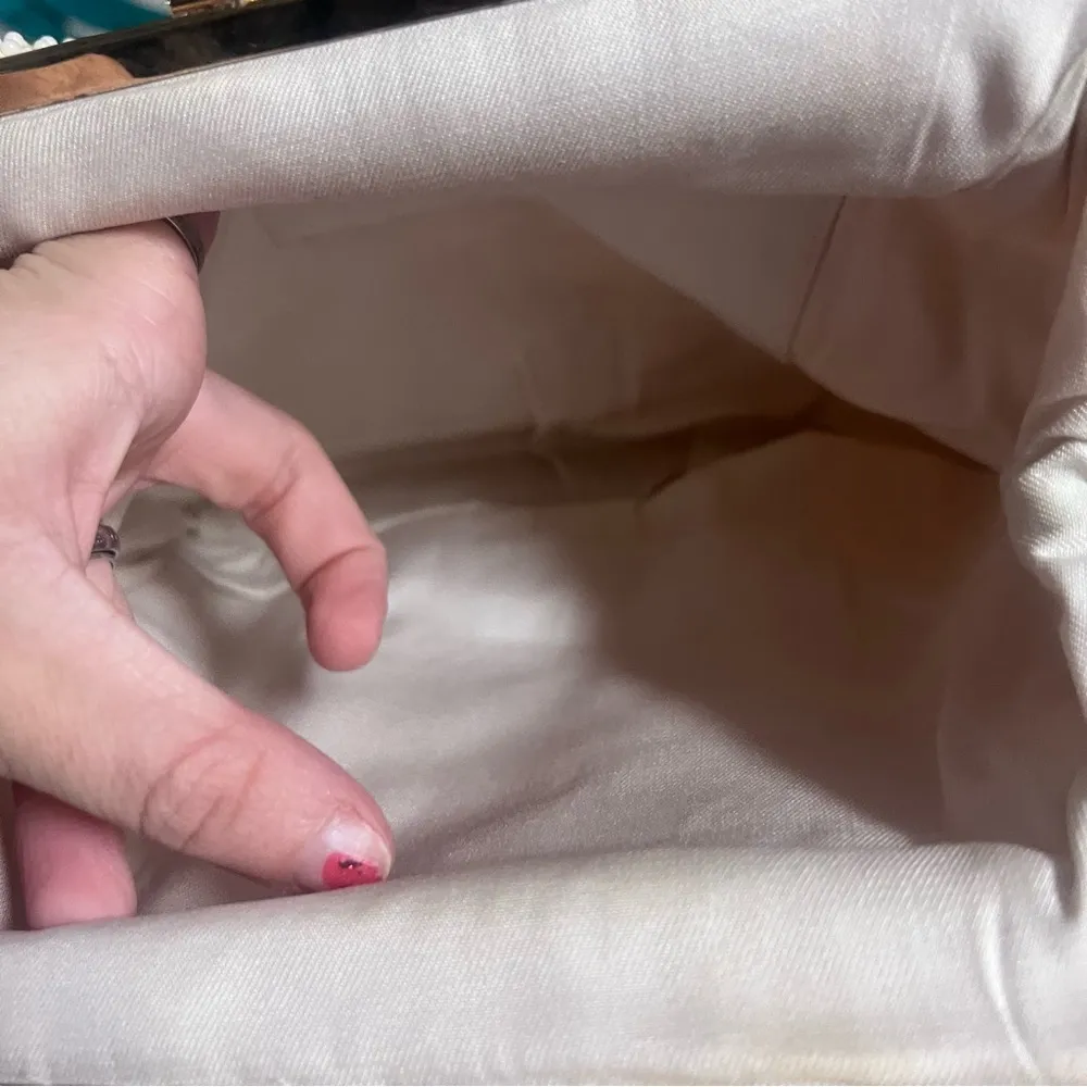 Vintage beaded ivory bag - Image 4