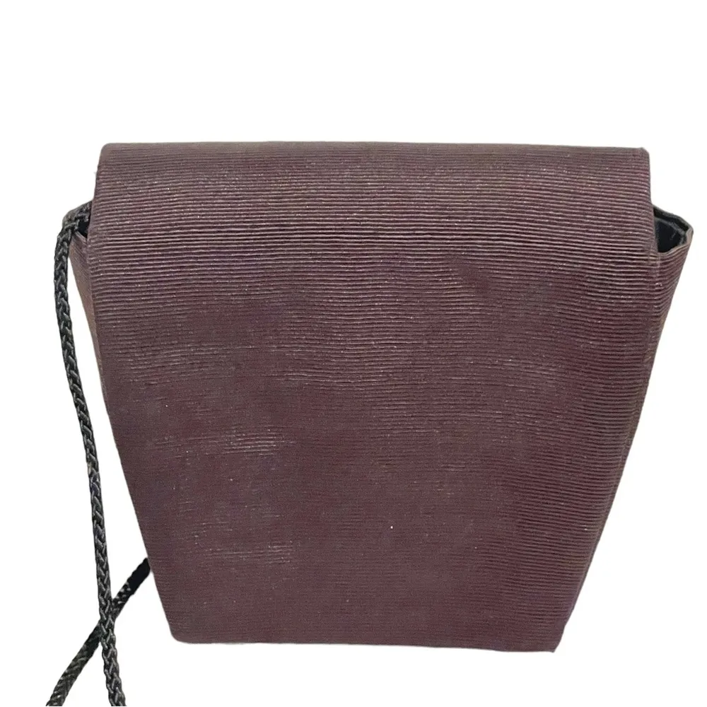 Whiting and Davis Dark Purple Vintage Magnet Snap Shoulder Bag Prom Wedding - Image 3