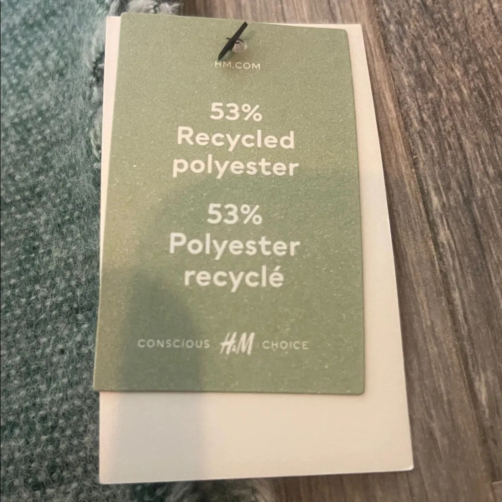 Green and white Checkered Scarf from H&M - Image 5