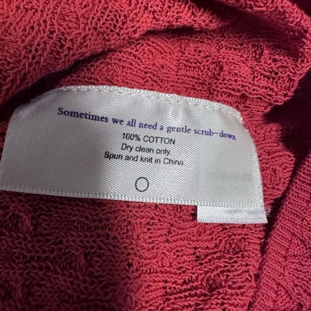 M.M.LAFLEUR Brick Red textured knit Cotton Short Sleeves sweater Size‎ XS - Image 5