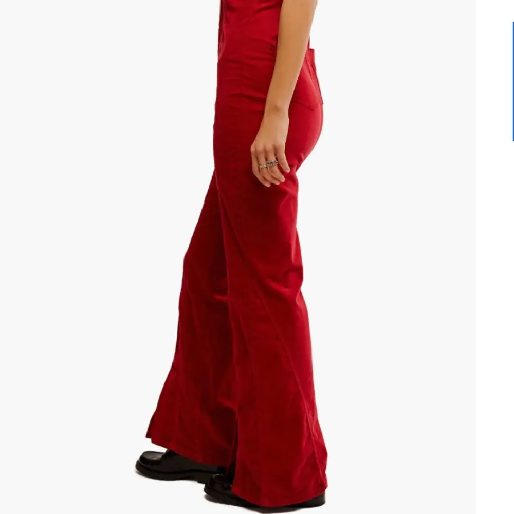 Free People NWOT CRVY Ring The Alarm Corduroy One-Piece - S (short) - Image 4