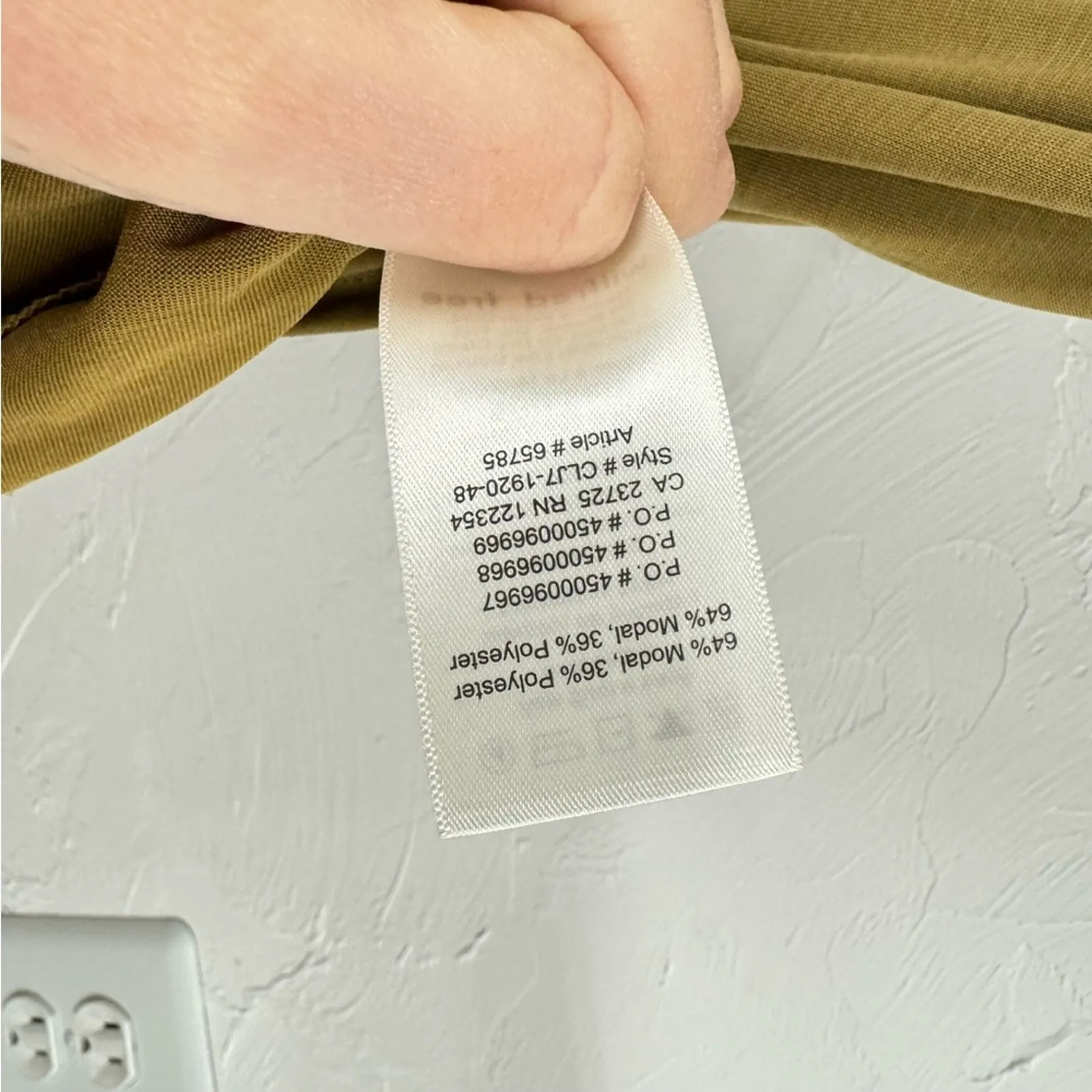 Wilfred Free Valmere Modal Scoop Neck Yellowish Brown Tee Shirt Womens L Top - Image 4