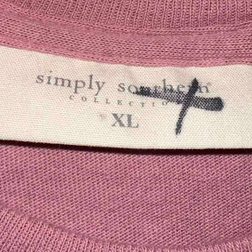 Simply Southern Collection American Girly Pink Strawberry Graphic Tee - Image 4