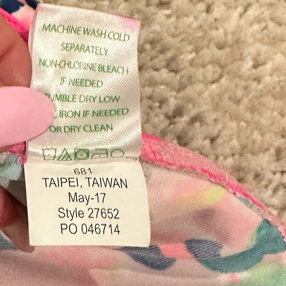 LILLY PULITZER WEEKENDER PINA COLADA CLUB PINK GREEN LEGGING PANTS M - Image 6