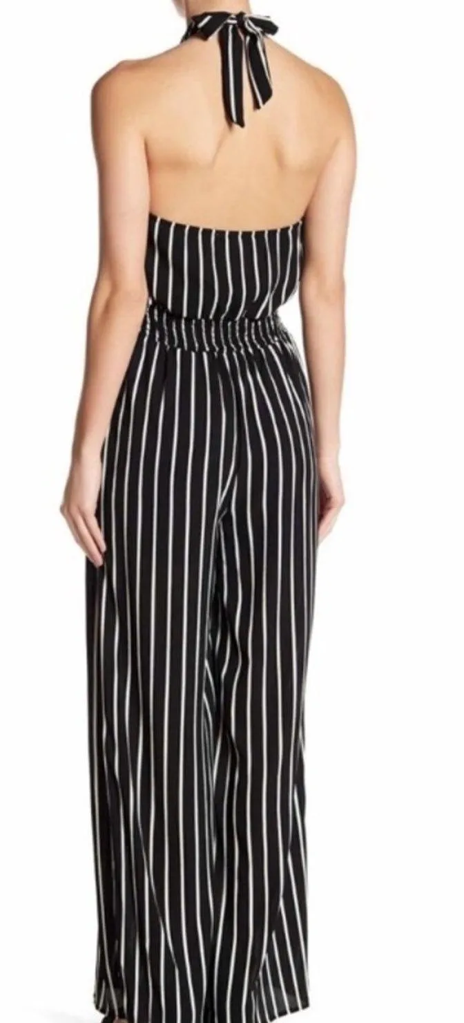 NWT superfoxx striped halter wide leg jumpsuit - Image 2