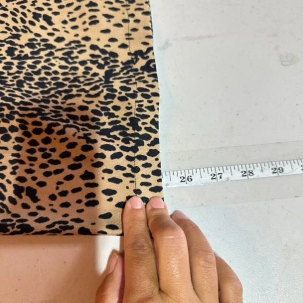 BloomChic‎ Women's Leopard Print Sleeveless Wide Leg Jumpsuit Black Tan Size 12 - Image 16